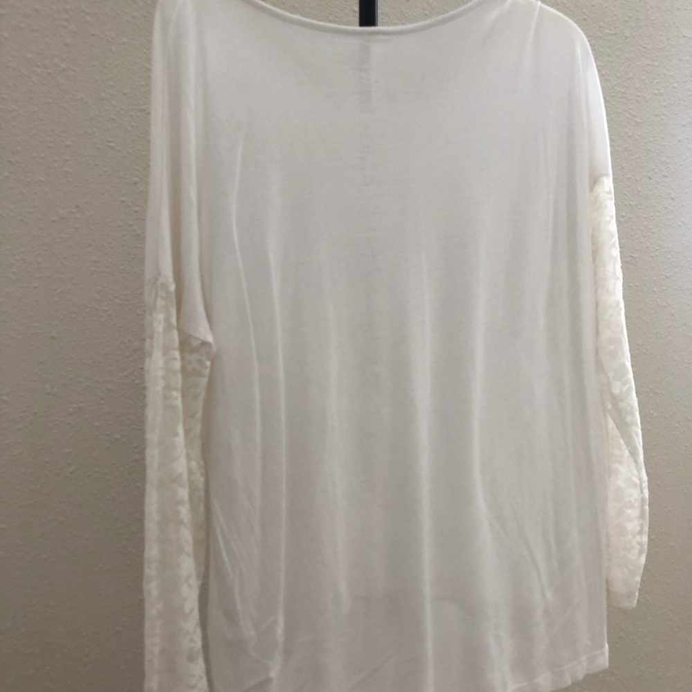 white lace shirt